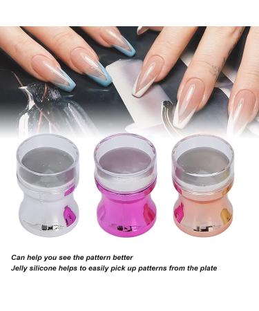 Nail Art Stamping Plate Set - Clear Silicone Stamper & Stencils for Perfect Nail Designs | 3D Nail Art Supplies - Buy Online on GoSupps.com