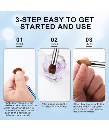 Buy Size 10 Acrylic Nail Brush - 100% Pure Kolinsky 3D Art Nail Brush with Gradient Blue Handle for Nail Extension & Carving - Buy Online on GoSupps.com