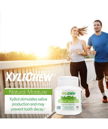 Xylichew Spearmint Chewing Gum - 100% Xylitol, Non-GMO, Sugar-Free, 60 Count Jars (Pack of 4) - Oral Care & Fresh Breath - Buy Online on GoSupps.com