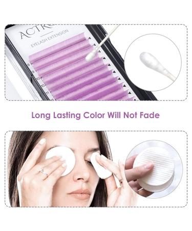 Colored Easy Fan Eyelash Extensions 8-15mm Purple D Curl 0.07mm - Buy Online on GoSupps.com