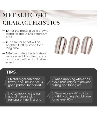 U-Shinein Metallic Painting Gel Kit - Rose Gold Nail Art Paint with Brushes | Strong Reflection UV Gel for Nail Liner Design - Buy Online on GoSupps.com