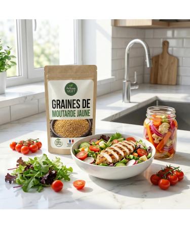Graines de Moutarde Jaune Moutarde Douce Enti re 100% Naturelle Pour Pickles Vinaigres Aromatis s et Moutarde Maison L Artisan du Vert (250g) - Buy Online on GoSupps.com