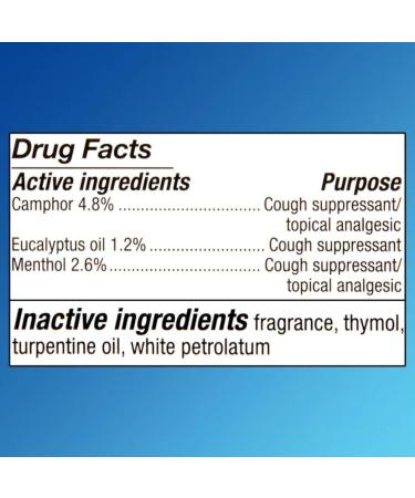 Equate Vaporizing Rub Ointment 3.53 oz Active Ingredients - Buy Online on GoSupps.com