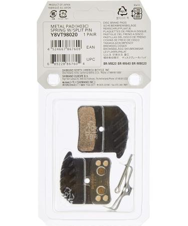 Shimano H03C Metal Brake Pad with Fin, Spring, and Split Pin - Buy Online on GoSupps.com
