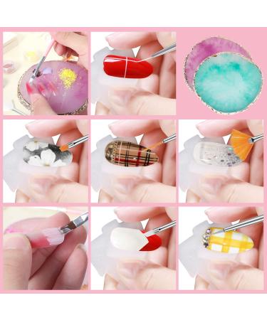 17 in 1 Nail Art Brushes and Palette Set - Purple and Green | Nail Tools for Home and Salon Use - Buy Online on GoSupps.com