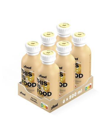 Yfood Drink Salted Caramel - On-the-Go Meal Replacement | 33g Protein 26 Vitamins & Minerals | 6 x 500ml | 1.50 Deposit - Buy Online on GoSupps.com
