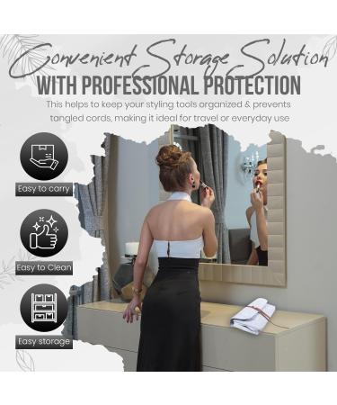 Glamza Hair Straightener Mat & Pouch - Made from Heat Resistant Safety Felt - Ideal for Home & Travel (Light Grey (Pouchy)) - Buy Online on GoSupps.com