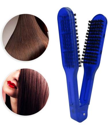 Plywood Comb Hair Straightener - V-Shape Styling Tool for Home & Barber Shop | Blue - Buy Online on GoSupps.com