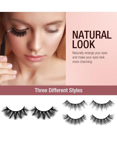 REDRIVER 9D Cat Eye False Eyelashes - 7 Pairs, Natural Wispy Long Strip, 3 Styles, Reusable Faux Mink Lashes - Buy Online on GoSupps.com
