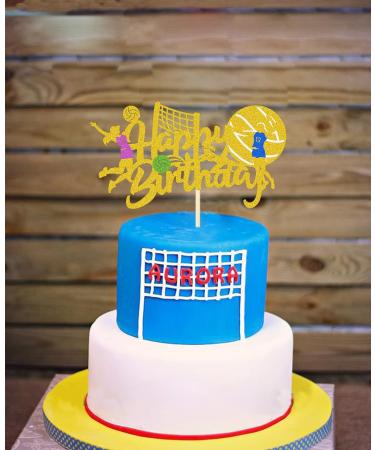 WishFirst Volleyball Cake Topper Girls Volleyball Player Cake Decoration Adult Boys Kids Beach Volleyball Theme Sports Birthday Party Decoration - Buy Online on GoSupps.com