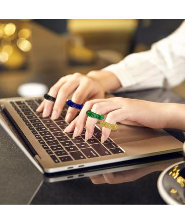 24 Pcs Acupressure Rings - Noiseless Sensory Finger Massage Rings for Adults & Teens | 6 Colors - Buy Online on GoSupps.com