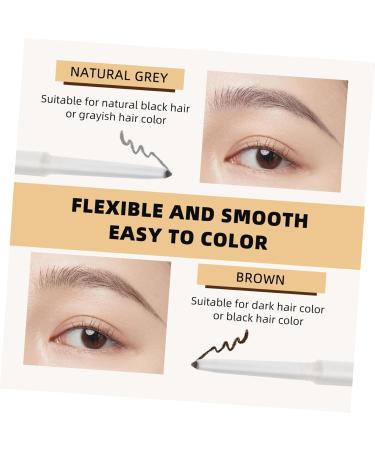 HAPINARY 2pcs Eyebrow Pencil Brown Waterproof Brow Pencil Eyebrow Makeup Pen Brow Pen Brush - Buy Online on GoSupps.com