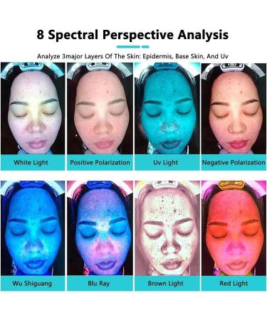 Analyseur de Peau Professionnel 3D analyseur d'humidit du Visage quipement de beaut avec imagerie 8 spectres for Une valuation pr cise de la Peau(Black) Noir - Buy Online on GoSupps.com
