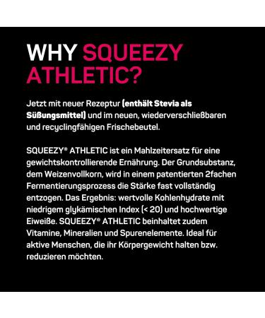 Buy Squeezy Athletic Banana Meal Replacement Slim Shake | 9 Portions | 210 Kcal Each | Ideal for Weight Optimization - 495g (1 Pack) - Buy Online on GoSupps.com