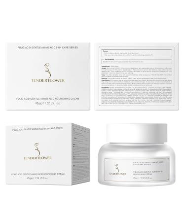 TENDER FLOWER Folic Acid Gentle Amino Acid Nourishing Cream - 45g | Best Face Cream for Hydration & Skin Care - Buy Online on GoSupps.com