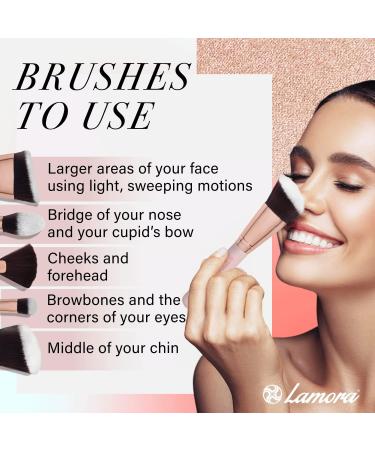 Highlighter Makeup Palette Face Powder Kit - With Mirror For Light To Medium Dark Skin - 4 Highly Pigmented Shimmer Colors For Highlighting and Contouring - Vegan Cruelty Free And Hypoallergenic Gold - Buy Online on GoSupps.com