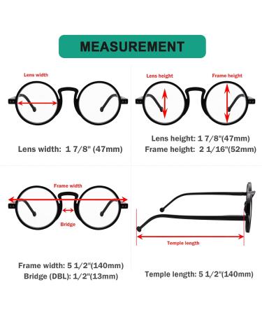 Eyekeper 4-Pack Oversized Round Glasses - Vintage Reading Aid for Men & Women - Spring Hinges +1.25 (2 Black & 2 Tortoise) - International Shipping Available - Buy Online on GoSupps.com