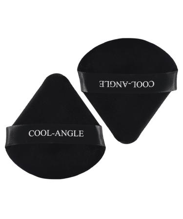COOL-ANGLE 2Pcs Triangle Makeup Powder Puffs For Face Powder Flawless Beauty Soft Washable And Reusable Applicators For Under Eyes And Face Corners  Loose Setting Powder A10:2 Powder Puffs