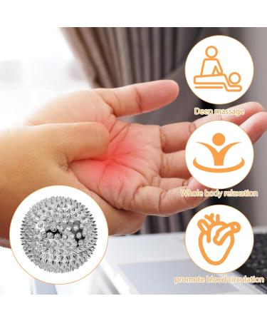 Roinaaid Hedgehog Ball Set - 2 Metal Acupressure Rings & 5 Magnetic Bracelets for Stress Relief & Massage - International Shipping Available - Buy Online on GoSupps.com
