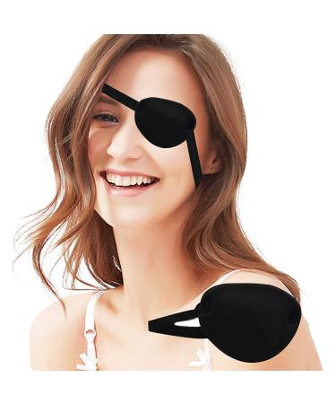 MYUBWTF Black Single Eye Mask Pirate Skull Crossbone eye patch Adjustable 3D Eye Patch for Adult and Kid (No Pattern)