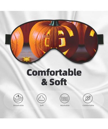 Fall Pumpkin Print Ultra-Soft Eye Mask - Light-Blocking for Comfortable Restful Sleep | International Shipping Available - Buy Online on GoSupps.com