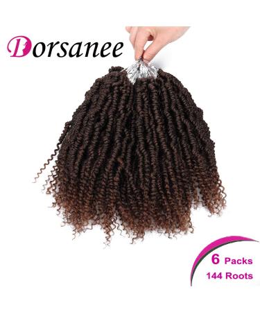 10 Inch T30 Bomb Twist Crochet Hair 6 Packs - Pre-looped Spring Twist Braids for Women - Synthetic Fluffy Dreadlocks Extension - Buy Online on GoSupps.com