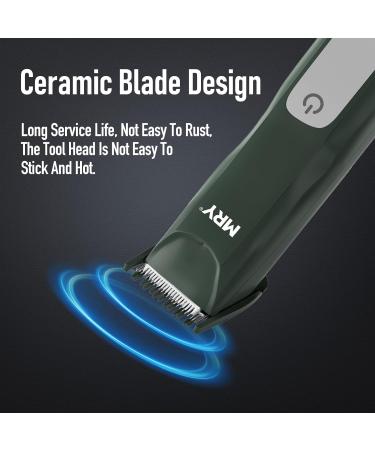 MRY Groin Trimmer for Men & Women - IPX6 Waterproof USB Charging Ceramic Blade - Ultimate Body & Facial Grooming in Ash Black - Buy Online on GoSupps.com