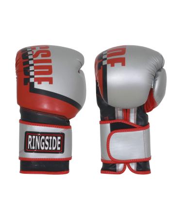 Ringside Ringside Bullet Sparring Glove Silver/Red 14 Ounce