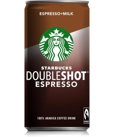 STARBUCKS ESPRESSO + MILK DOUBLESHOT ESPRESSO CAN 12 X 200 ML PREMIUM COFFEE - Buy Online on GoSupps.com