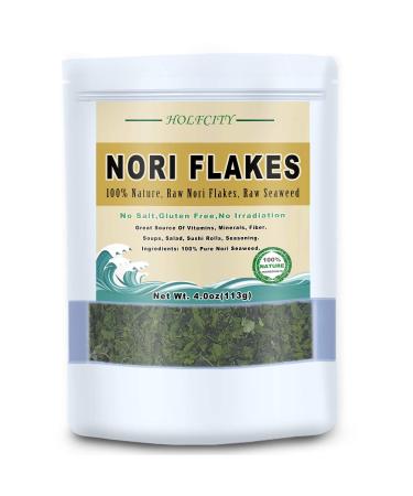 100% Natural Nori Flakes, Dried Nori Seaweed, Pure and Raw, 4.0oz(113g)