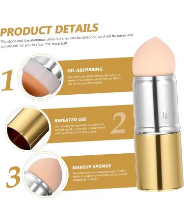 Volcanic Stone Oil-absorbing Ball Oil Control Facial Roller Rolling Volcanic Facial Skincare Tool Massaging Volcanic Facial Volcanic Stone Essential Oil Powder Puff Face medium Golden - Buy Online on GoSupps.com