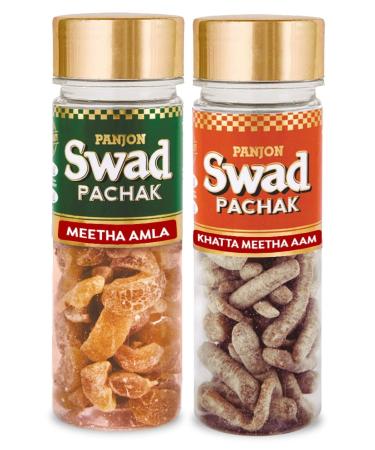 Panjon Swad Meetha Amla & Khatta Meetha Aam Pachak (Mukhwas Mouth Fresheners) 2 Bottles 245g