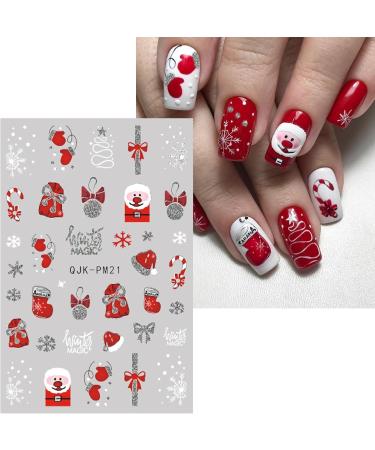 Christmas Nail Stickers 9 Sheets Self-Adhesive Nail Decal Elk Nail Art Decoration Design Supplies - Buy Online on GoSupps.com