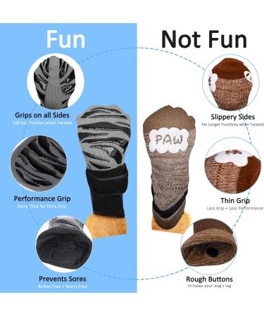 Anti-Slip Socks for Dogs | Paw Protection for Warm & Cold Walkways | Ideal for Licking & Slipping Prevention (S) - Buy Online on GoSupps.com
