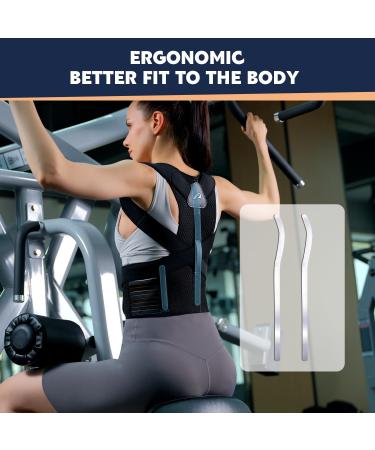 M Size Back Brace Posture Corrector for Men & Women - Adjustable Full Back Support for Scoliosis Hunchback Correction & Pain Relief - Buy Online on GoSupps.com