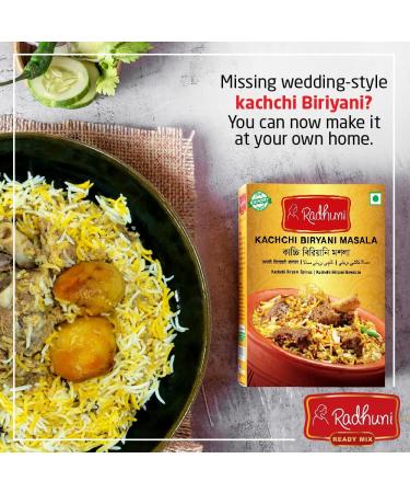Radhuni Kachchi Biriyani 40gm pre-mixed speices/masala packet from Square foods Bangladesh (40g 3) 3 g (Pack of 1) 3.0 - Buy Online on GoSupps.com