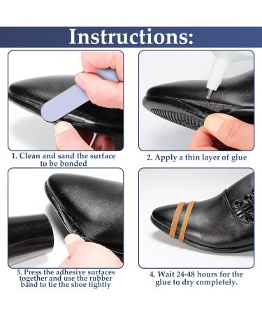 Shoe Glue Sole Repair (15g*2) - Professional Waterproof Transparent Glue for Repairing Worn Shoes, Boots, Leather - Non-Hardening & Slow-Drying - Buy Online on GoSupps.com