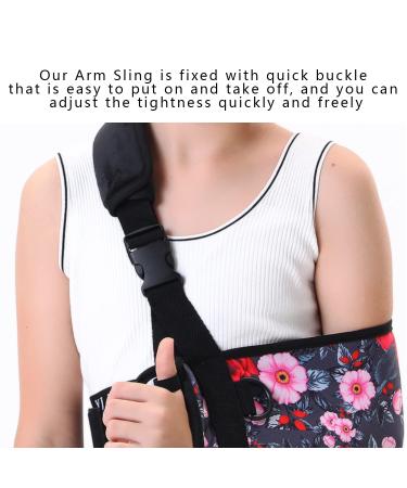 Fotgok Kids Arm Sling with Waist Belt - Shoulder Immobilizer for Children - Pediatric Breathable Support Brace - Red Rose (Large) - Buy Online on GoSupps.com