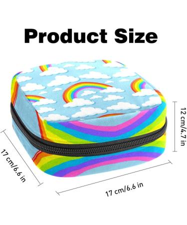 Portable Women's Binding Storage Bags for Menstrual Products | Rainbow Print | Ideal for Teen Girls & First Period Essentials - Buy Online on GoSupps.com