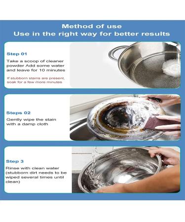 250g Foam Rust Remover Kitchen All-Purpose Cleaning Powder Kitchen Instant Cleaning Powder Stainless Steel Cleaning Powder All Purpose Rinse Cleaning Foam Soak to Clean Greasy Dirt (2pc) - Buy Online on GoSupps.com