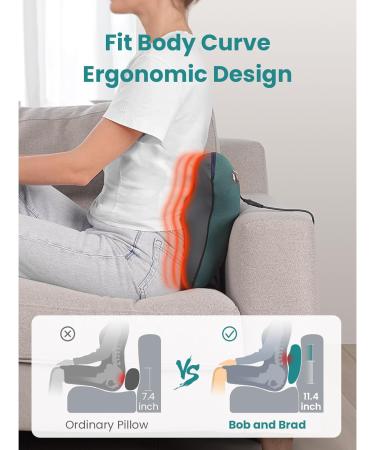 Bob and Brad Ezback Massage Device - Shiatsu 3D Neck & Back Massager for Pain Relief Warmth & Comfort - Ideal Gifts for Men & Women - Buy Online on GoSupps.com