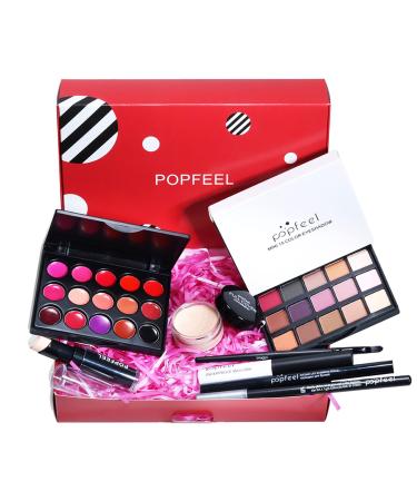 Holzsammlung Makeup Kit for Women Full Kit All in One Makeup Gift Set for Girls Teenagers Beginners Cosmetic Make up Set with Lipgloss Eyeshadow Palette Brush Concealer Mascara Eyeliner Pencil #5 A-5