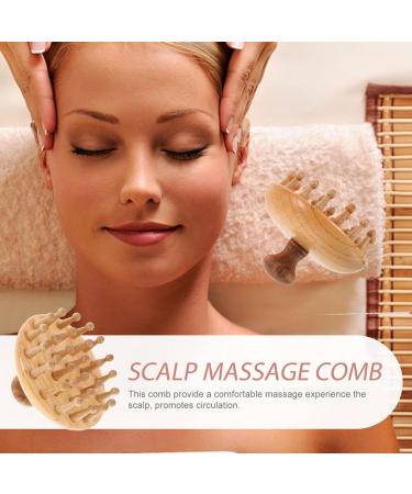 Beavorty Wooden Mushroom Shape Massage Comb - Scalp Massager Hairbrush for Wet & Dry Hair | Gua Sha Tool for Hair Care - Buy Online on GoSupps.com