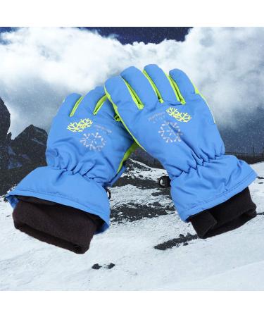 MAGARROW Outdoor Winter Ski Gloves for Kids - Warm Snowproof Fleece Hand Warmers for Boys & Girls (Blue Size S 6-7 Years) - Buy Online on GoSupps.com