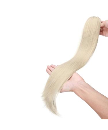 55 cm Bleached Blonde Curly Clip-In Ponytail Extensions | Wavy Synthetic Hair for Women - Buy Online on GoSupps.com