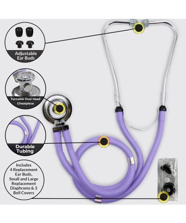 Buy Dixie Ems Sprague-Rappaport Type Two Tube Stethoscope - Lavender | International Shipping Available - Buy Online on GoSupps.com