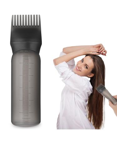 Root ridge Applicator bottle 170 ml hair oil applianter bottle for hair dyer flap Applicator brushes with a gradual scale of professional brush applicator comb hairdresser styling tool black