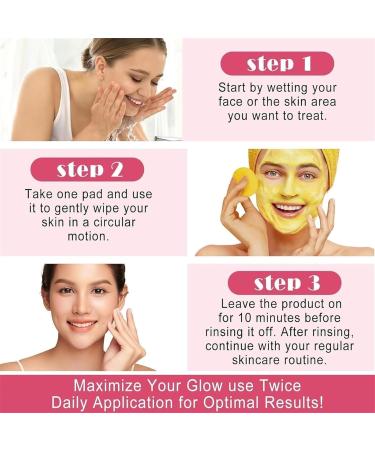 Glow Up Skincare Set: Turmeric Face Wash & Exfoliating Pads for All Skin Types - International Shipping - Buy Online on GoSupps.com