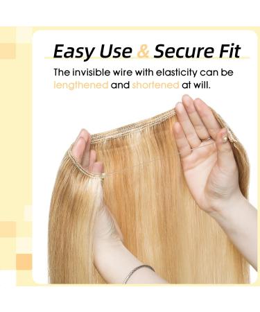 S-noilite Wire Hair Extensions Invisible Wire Extension Human Hair 100% Remy Natural Secret Wire Extensions Real Hair Pieces for Women (16 inch 18/613 Ash Blonde&Bleach Blonde) 16 inch Ash Blonde&Bleach Blonde - Buy Online on GoSupps.com