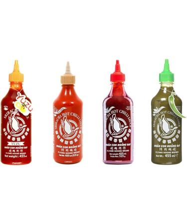 Flying Goose Sriracha Hot Chilli Sauce Assorted 455ml (Pack of 6) Customise Your Flavours - Buy Online on GoSupps.com
